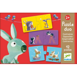 Puzzle dúo Contrarios Djeco
