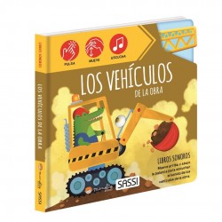 Los vehículos de la obra...