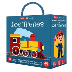 Los trenes puzzle, libro y...