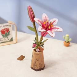 Pink Lily Maqueta flores
