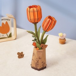 Orange Tulip Maqueta flores