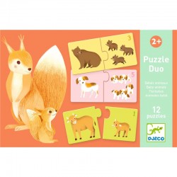 Puzzle dúo Baby animals Djeco