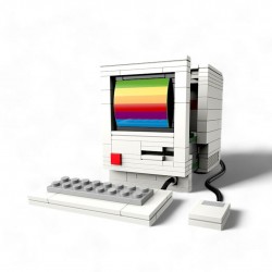 Computer maqueta retro 1984