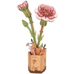 Clavel Rosa Maqueta flores