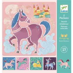 Plantillas Los caballos Djeco