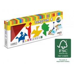 4 Tangrams madera colores...